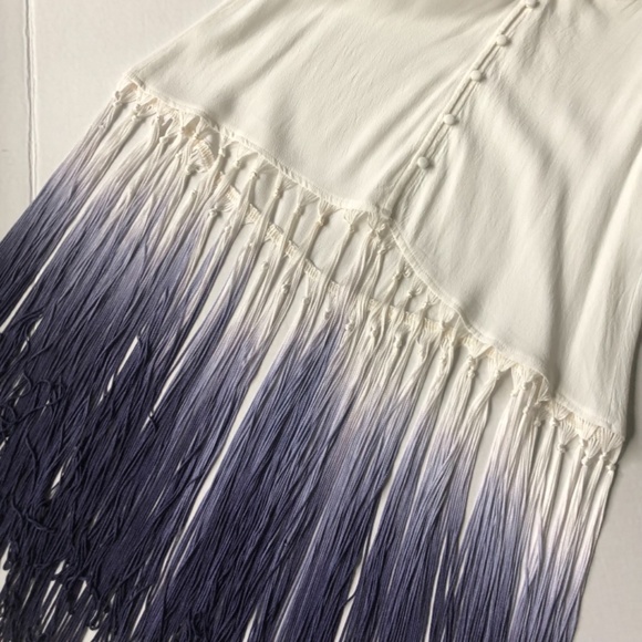 NWOT Sugar Lips Long Ombre Fringed top - Picture 5 of 17